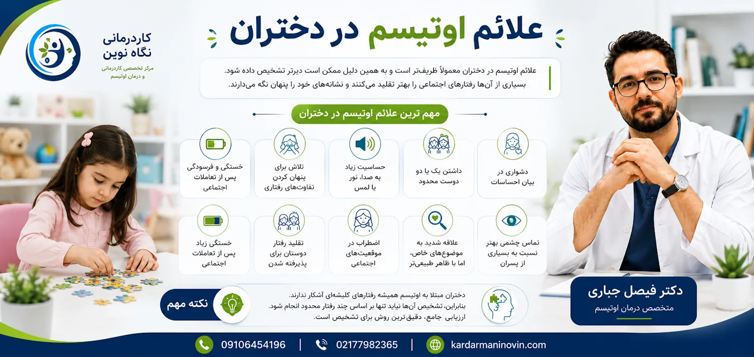 علائم اوتیسم در دختران